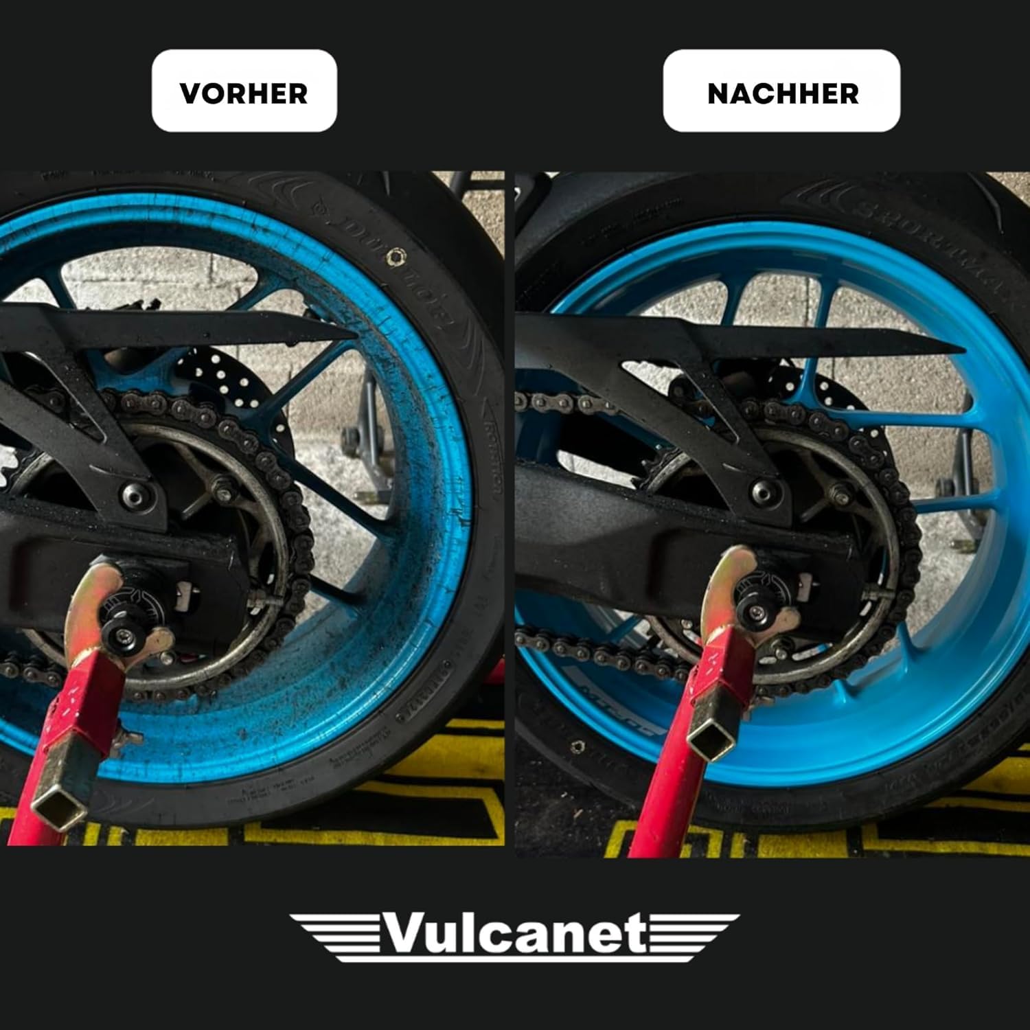 VULCANET Auto & Motorrad Reinigungsset für Experten, 80 Reinigungstücher + Inklusive Mikrofaser & Detailing Bürste – Reinigt, Poliert, Schützt – All-in-One Reiniger Karosserie, Felgen, Innenraum 6