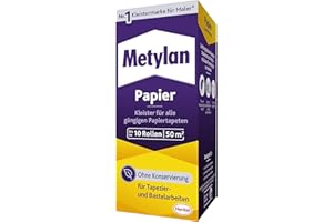 Metylan Paper, strong wallpaper paste for light, normal and heavy paper wallpaper, paste for wallpapering and crafts without 