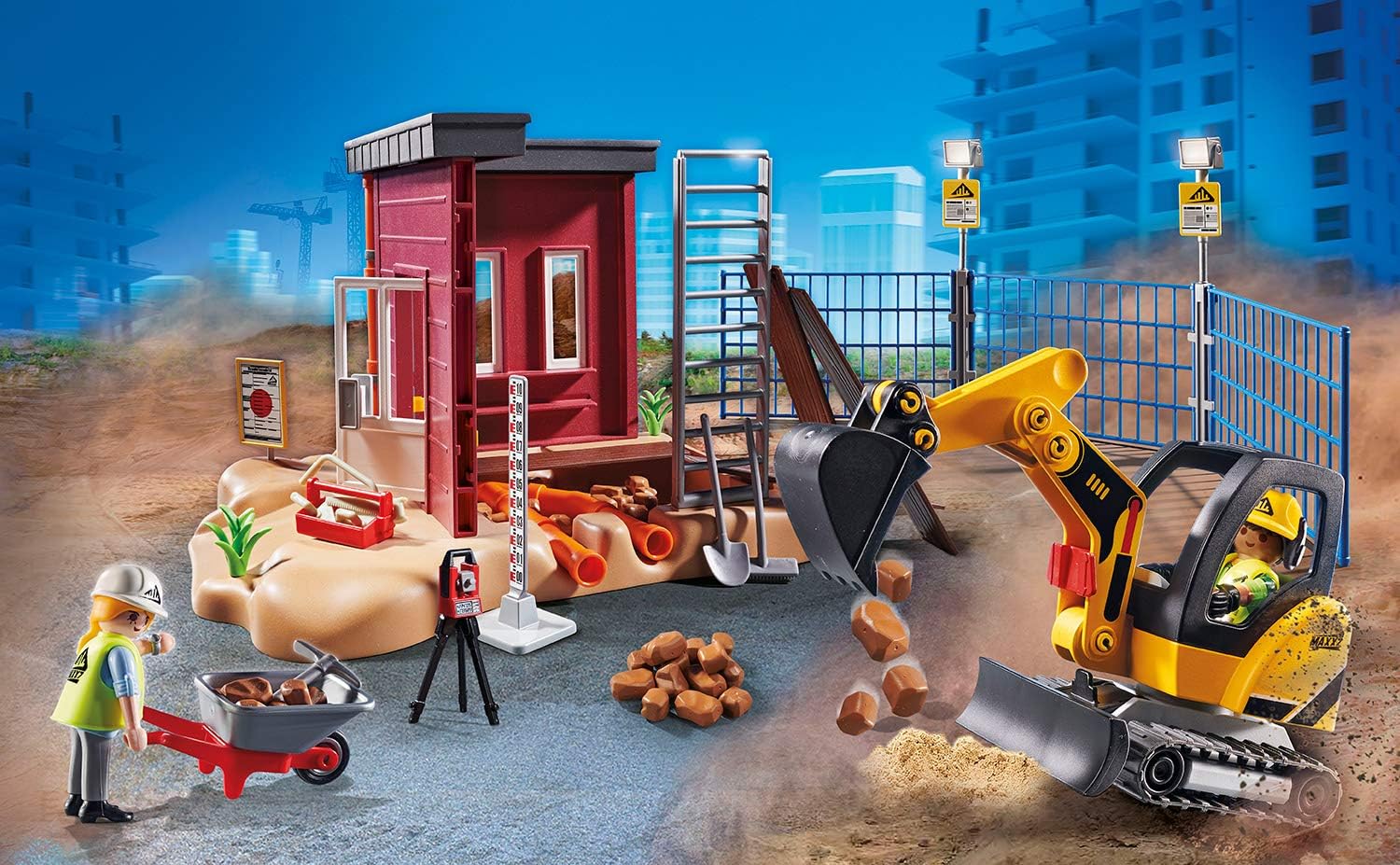 playmobil construction excavator