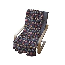 Ambesonne Happy Camper Throw Blanket, Retro Travel