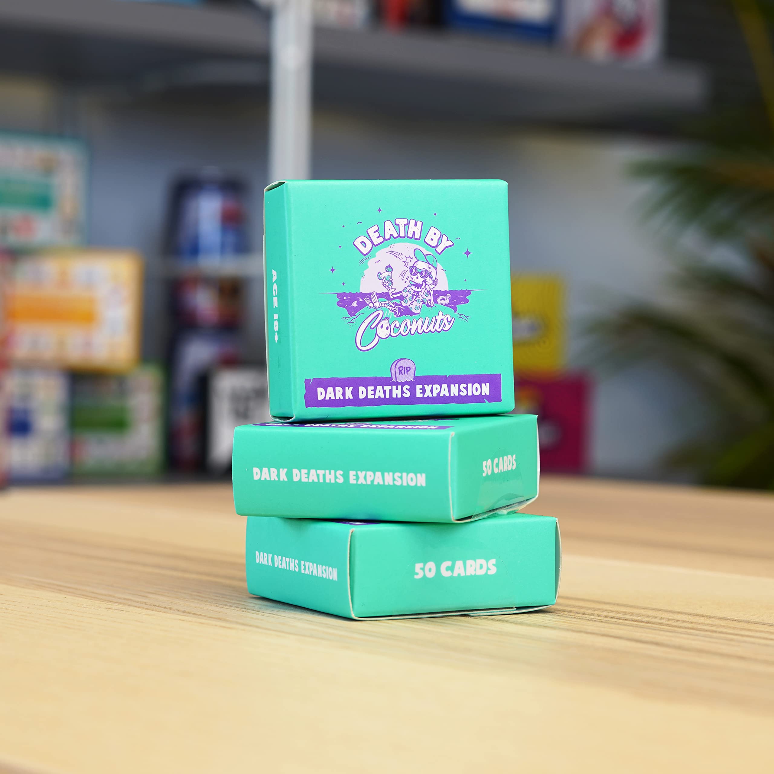 Bubblegum Stuff Death by Coconuts - 50 Gruesome Death Stats - Perfect Adult Card Gane - Great For Gamse Night - 18+ - Fun Gift Idea!