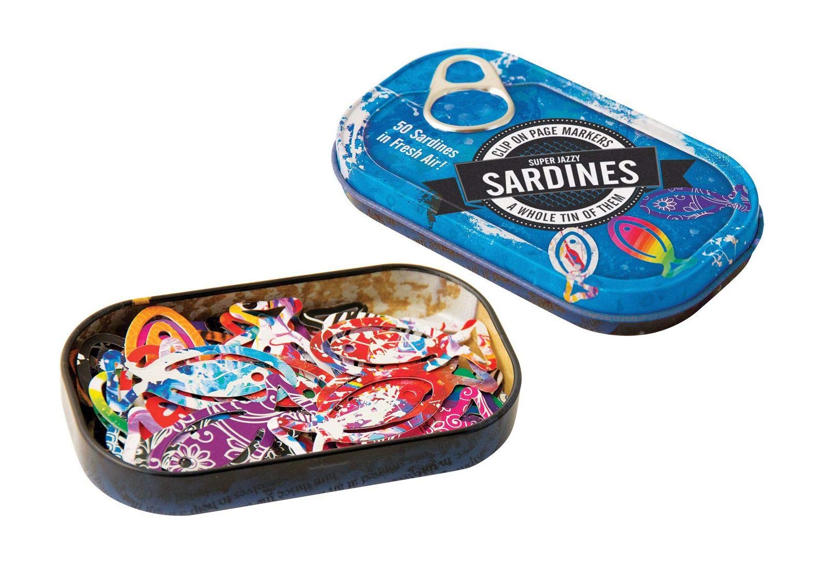 Tin of Sardines Page Markers - 50 Page Markers In A Tin