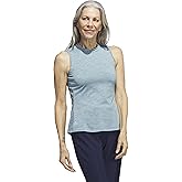 adidas Womens Essentials Heathered Mock Neck Sleeveless Golf Polo Shirt