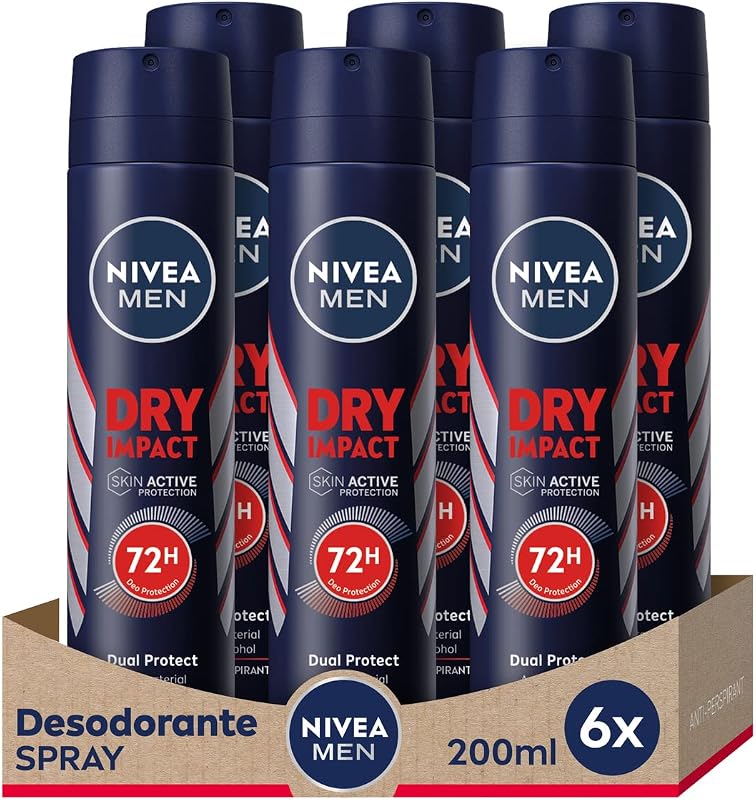 Nivea Men Spray Dry Impact Men - 200 ml - 6 Stück