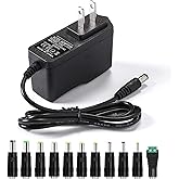 Cargador de fuente de alimentación con adaptador de CA de 9V 2A [9 voltios 2 amperios de potencia de conmutación regulada] co