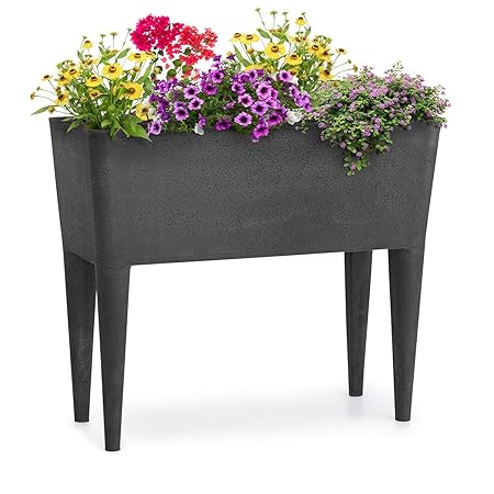 blumfeldt Mammutgrow Hochbeet • Maße: 76 x 65 x 37 cm (BxHxT) • extra leicht • UV- und Frostschutz • Nahtlose Fertigung • Dur