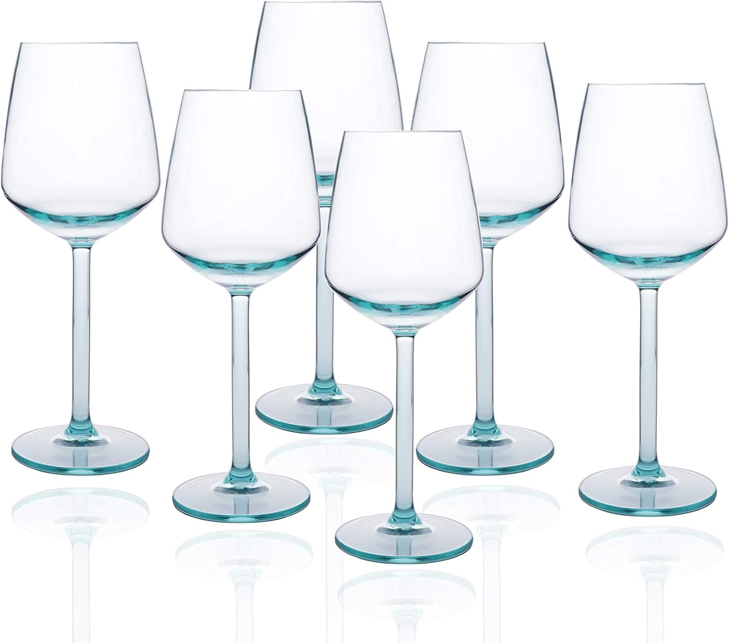 14ounce Unbreakable Acrylic Stem Wine Glasses, set of 6