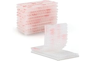 BULINA 3M Dual Lock SJ3560 1"x 2" 10PCS Clear Reclosable Fastener Heavy Duty Interlocking Tape Mushroom Shaped Sticky Hook Lock Mounting Tape for EZ Pass Holder Indoor Outdoor Use