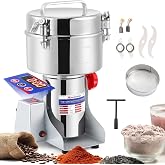 Moongiantgo 2500g LED Digital Grain Mill Electric Spice Grinder | Stainless Steel High Speed Machine Pulverizer for Kitchen Cereals Herb Pepper Coffee Corn Flour, Swing Type, 110V