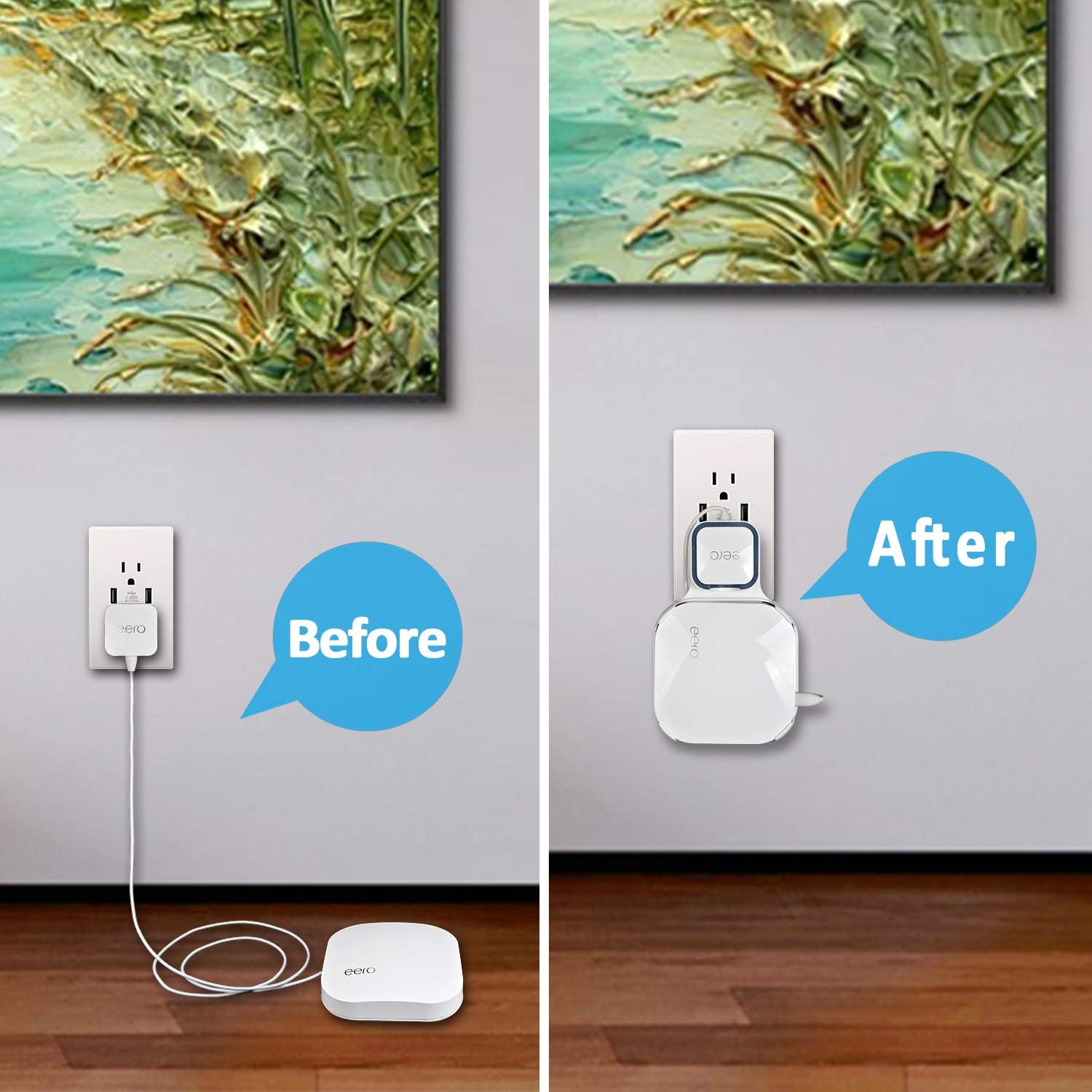 LUOGAO Wall Mount Holder for EERO Pro 1 Pack Mesh WiFi Router/Extender