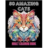 Amazing Cats: Adult Coloring Book
