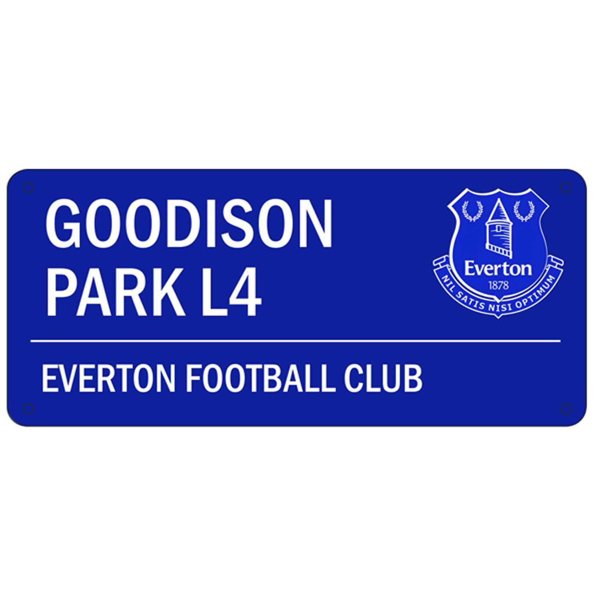Official Everton FC Goodison Road Metal Street Sign (40cm x 18cm)