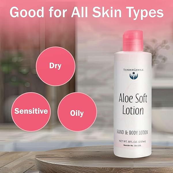 TENDERGENTLE ALOE LOTION FOR HANDS AND BODY – 8 OZ OF ALOE VERA LOTION FOR DRY SKIN – GOOD FOR SENSITIVE SKIN AND EXTRA AND SEVERELY DRY SKIN – ALOE VERA MOISTURIZER