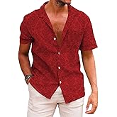 KYKU Funky Hawaiian Shirt for Men Palm Beach Shirts Tropical Vacation Clothes