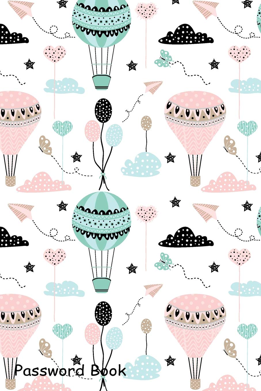 Password Book: Include Alphabetical Index With Hand drawn doodle childish