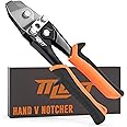 Mutt Tools Sheet Metal Hand Notcher with Ergonomic Grip – Sheet Metal Notcher Cuts 30 Degree V in Ductwork