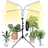 Grow Lights for Indoor Plants,Full Spectrum with 58" Extendable Tripod Stand,420 LEDs 200W Auto On/Off Timing Function Four-H