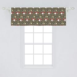 Ambesonne Music Window Valance, Rock and Roll Theme