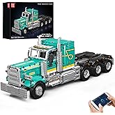 Mould King 13201 Semi Truck Building Set, RC Flatbed Truck Model with Motors, Collectible Car Toy to Build and Display, Creat
