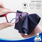 MR.SIGA Premium Microfiber Cloths 12 Pack 6x7 Navy Gray for Lenses Screens view 4