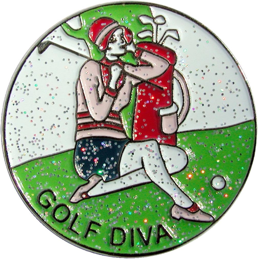 NAVIKAGolf Diva Glitzy Ball Marker with Hat Clip