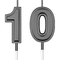 10th Birthday Candles Cake Numeral Candles Happy Birthday Cake Candles Topper Decoration for Birthday Wedding…