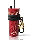Sidagar 24 oz Tumbler with Lid and Straw, Insulated Coffee Mug Leak Proof, Portable Iced Travel Water Bottle, Reusable Thermal Coffee Cup, Gifts for Women, Red