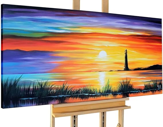 KunstLoft® Acryl Gemälde 'Insel der Idylle' 140x70cm | original