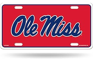 Rico Industries NCAA Mississippi Ole Miss Rebels Metal License Plate
