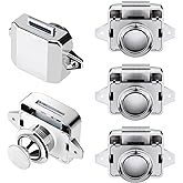 OCGIG 10 PCS Push Button Latch Cabinet Door Catch Keyless Cupboard Locks Zinc Alloy&ABS For RV Yachts Motorhome Camper Caravan, Locks - Canada-666834
