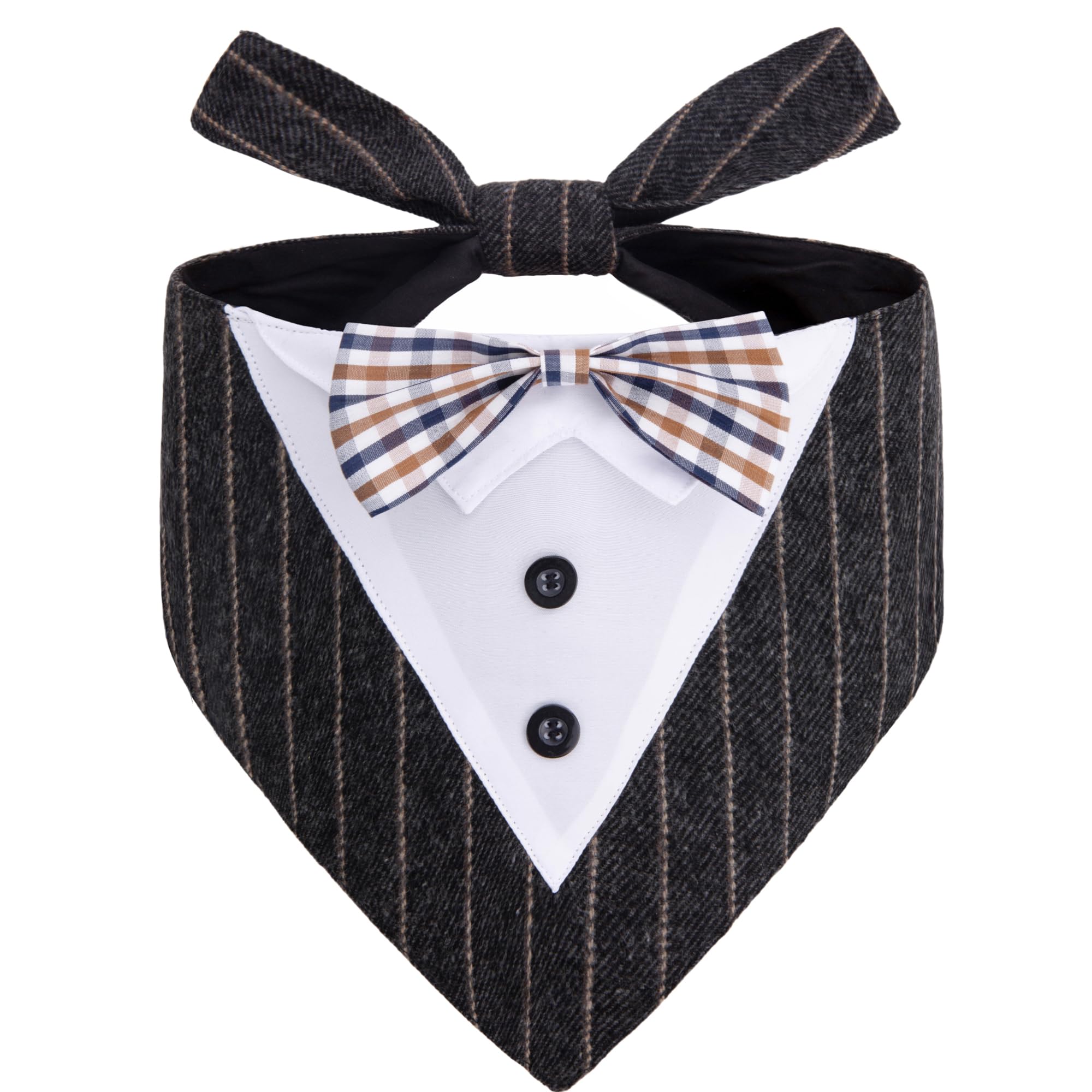 THLOH Formal Dog Tuxedo Wedding Dog Bandanas with Adjustable Classic