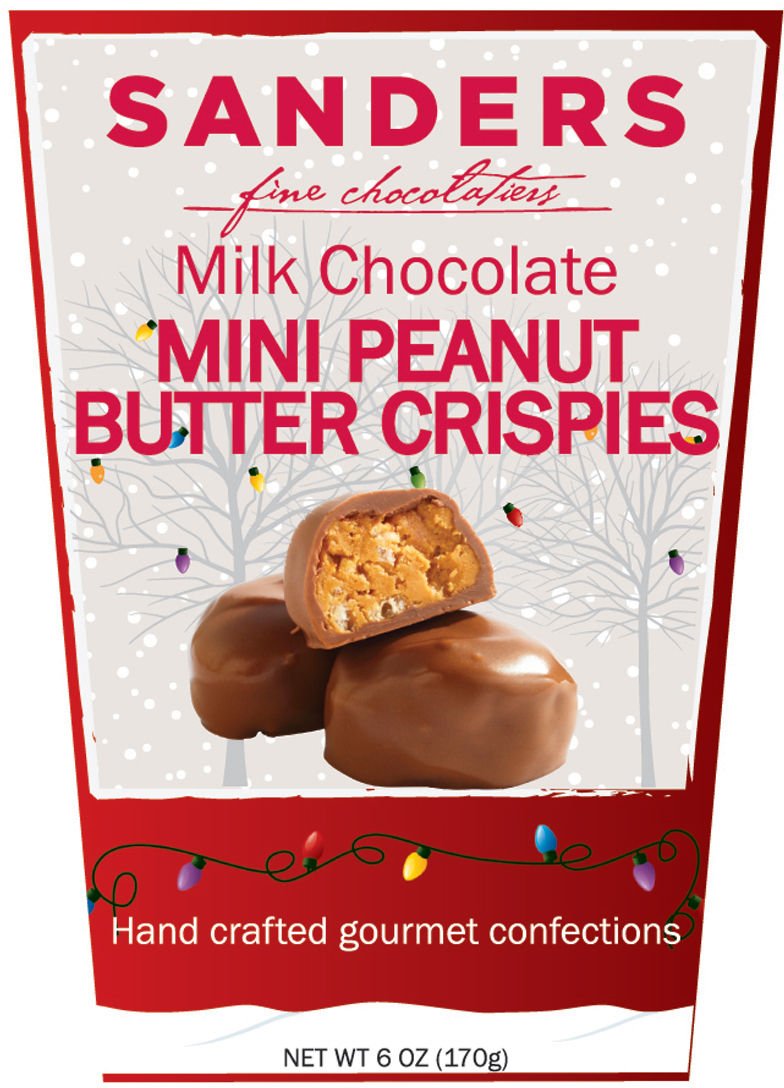Sanders Fine Chocolates Holiday Mini Milk Chocolate Peanut