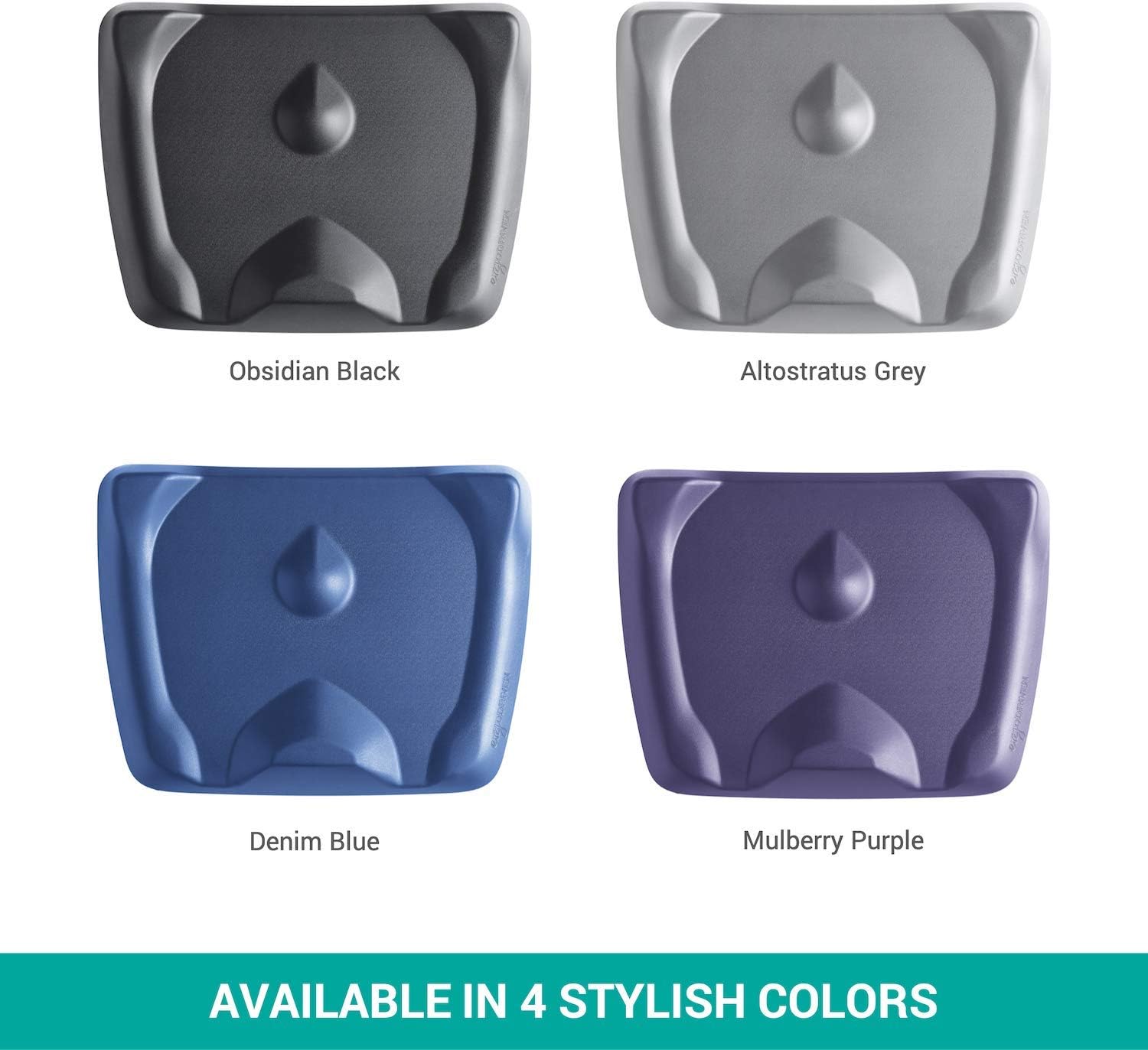 Topo Mini by Ergodriven | The Smaller Not-Flat Standing Desk Anti-Fatigue Mat with Calculated Terrain (Obsidian Black): Kitchen & Dining