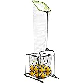 ZivPlay Volleyball Setter Training Equipment Volleyball Setting Trainer Setter Net with 2 Target Hoop Size 5 Angle and Height Adjustments Ball Collection Bag