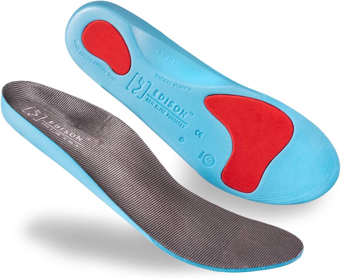 Edison XXII Elite Podiatry® ArchPlus+ Full Length Orthotic Insoles Full Length for Arch Support Plantar Fasciitis for Men & Women (UK 4.5-6)
