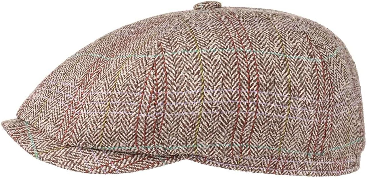 Stetson Silk pet met klep, platte pet voor heren, Made in Germany, zijden cap zomerpet