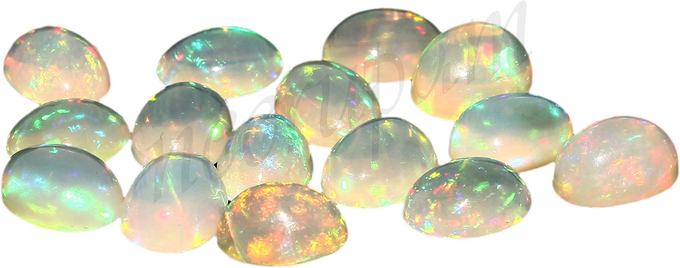 Natural white welo fire Ethiopian opal AA quality 11X9 mm oval shape cabochon calibrated size loose gemstone|Natural Ethiopian welo opal|Ethiopian welo|Fire stones for jewelry making