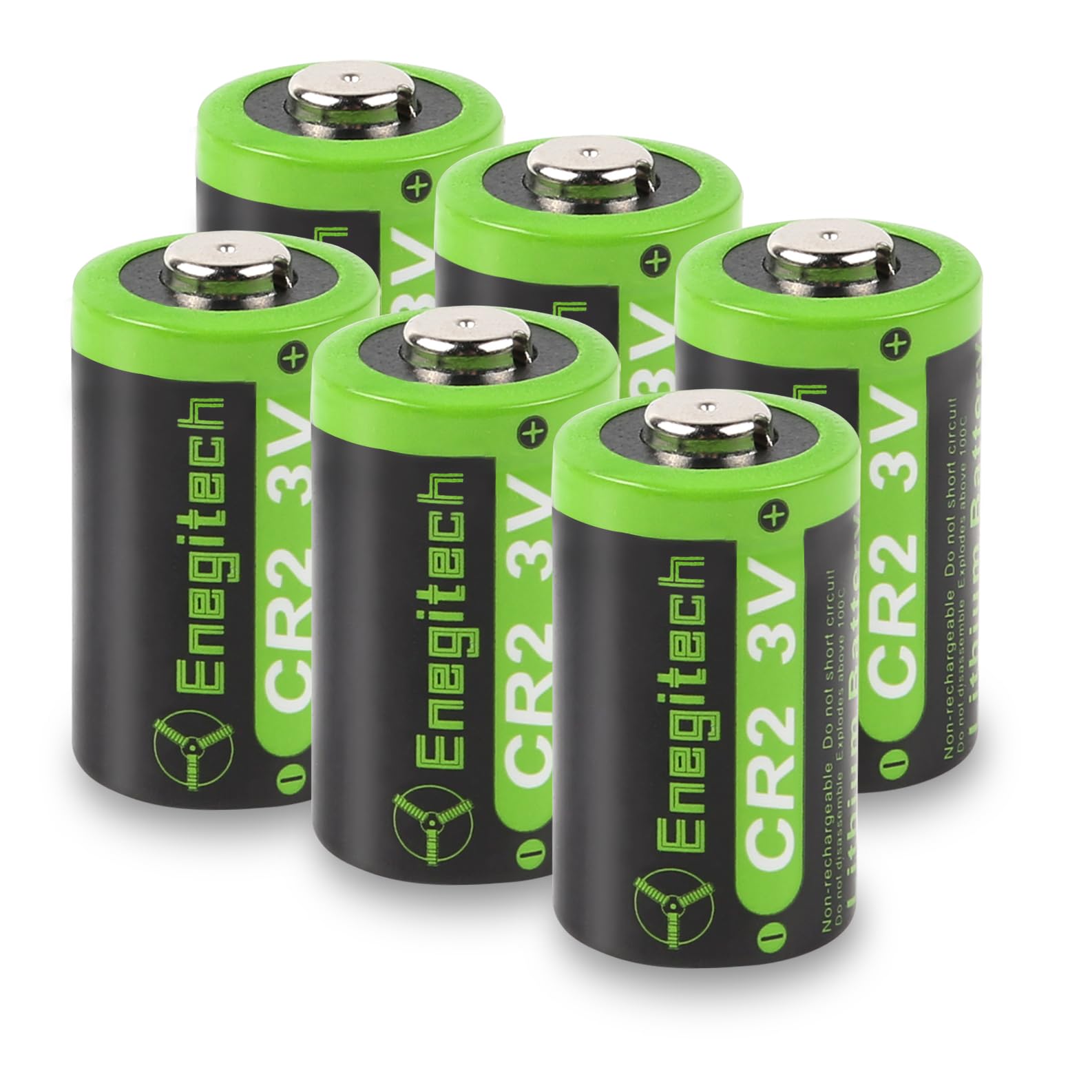 Enegitech CR2 Batteries, 3V cr2 Lithium Batteries CR15H270 for Golf Rangefinder Security Alarm System Non-Rechargeable (CR2 6 Pack)