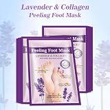 Sonew Lavender Collagen Foot Peel Mask Moisturizing Dead Skin Callus Removal view 2