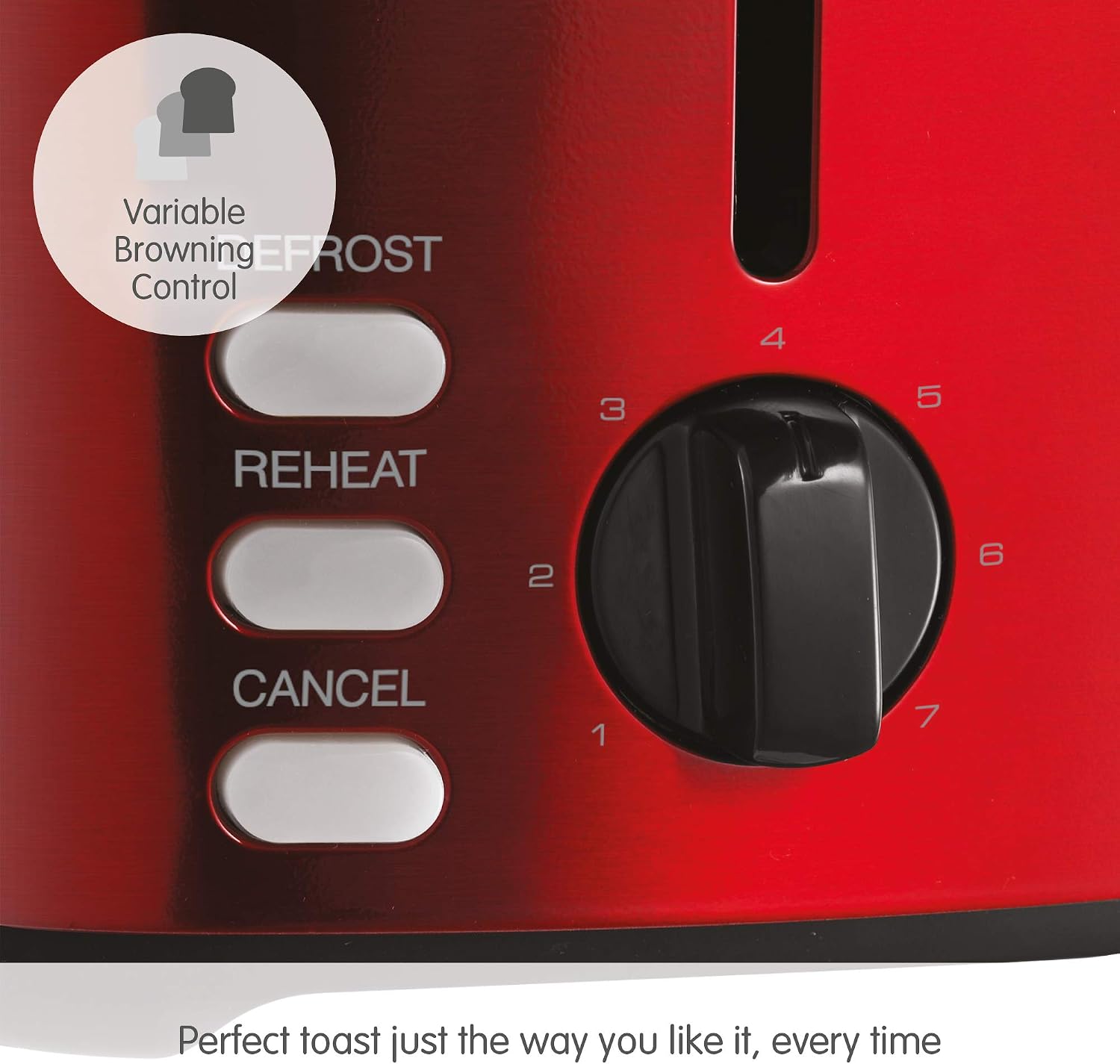Morphy Richards Equip 2 Slice Toaster, Defrost and Reheat, Browning Controls, Variable Wide Slots, Removable Crumb Tray - Image 4