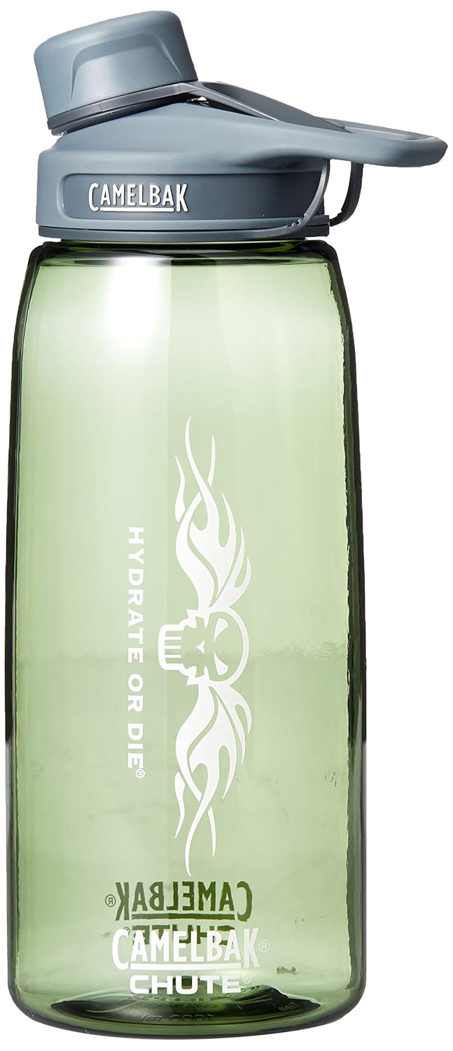 CamelBak Chute 1L Water Bottle with Hydrate or Die Logo Canteens