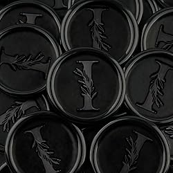 25Pcs Black Wax Seal Stickers Handmade Vintage