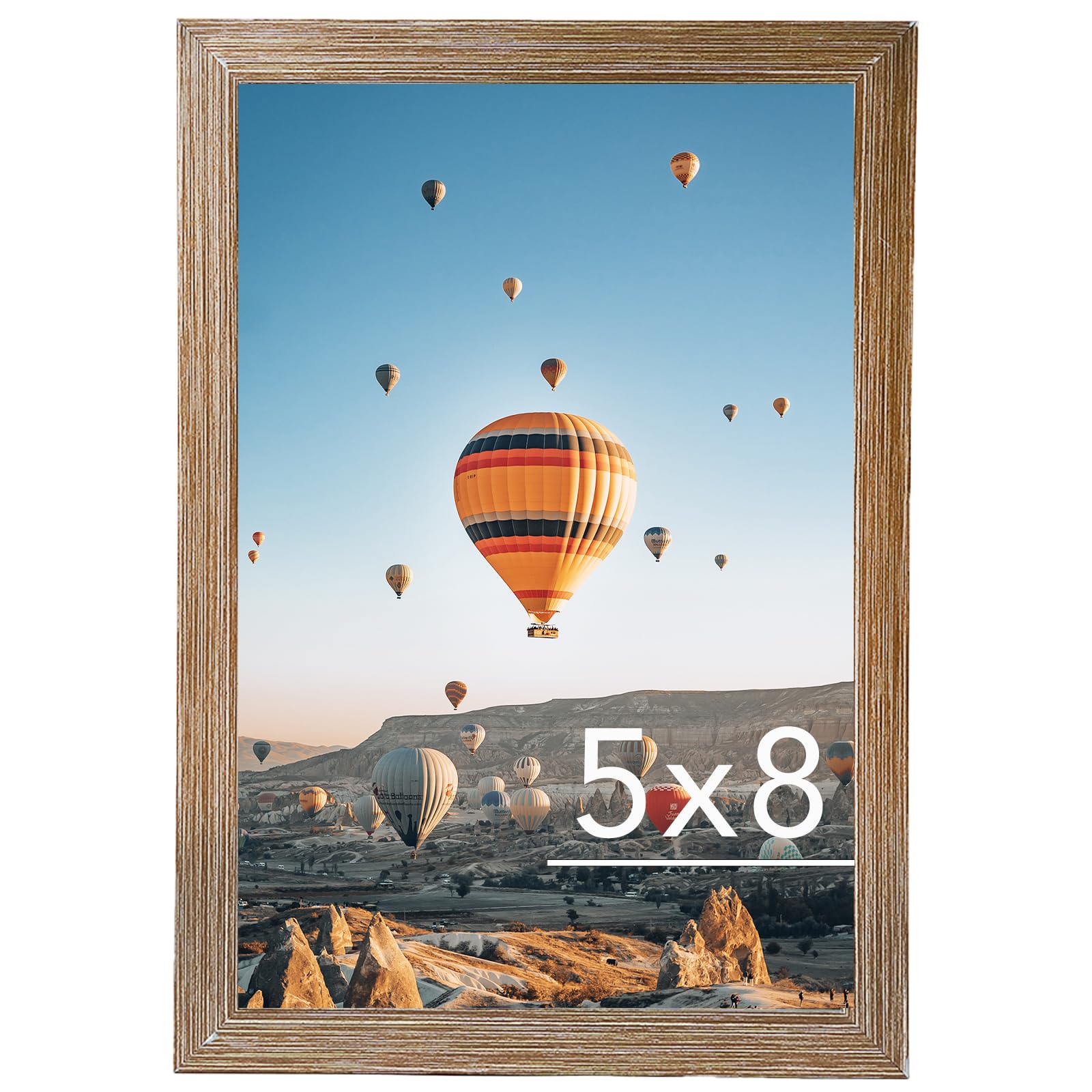 JCJMY 5x8 Picture Frame Rustic Brown for Wall