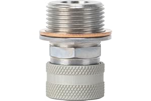 Stahlbus Oil Drain Valve Plug M18x1.5x12mm Steel - CLEAN, EASY, NO TOOL Oil Change - Includes Oil Drain Plug, Washer, Cap, Connector, Silicone Hose