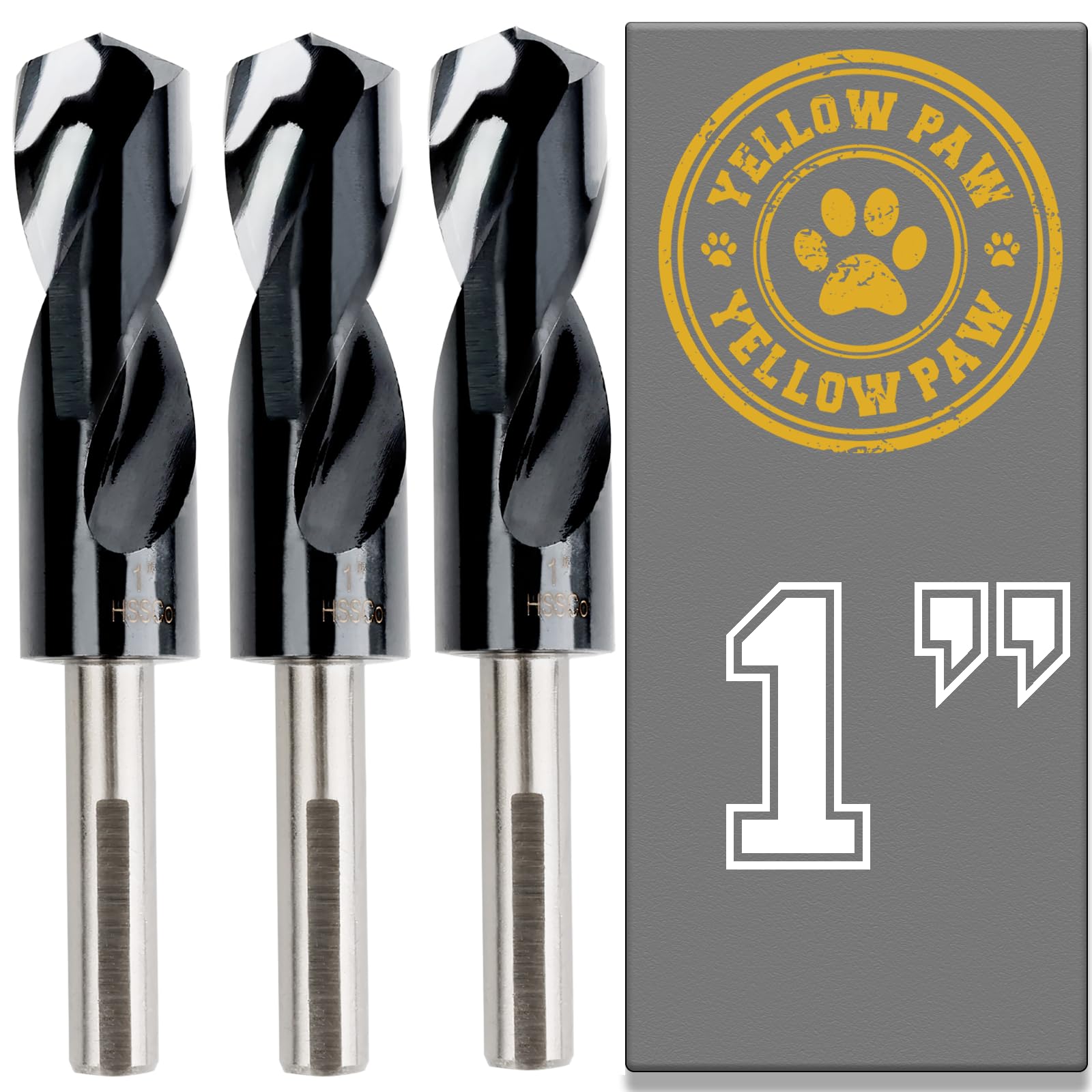 Photo 1 of 1 Inch Drill Bit (3 Pack) Industrial Grade M35 Cobalt Titanium Aluminum Nitrite - 1" Diameter & Total Length of 6" with Working Length of 3" Easily Drill Into Metal, Steel, & Aluminum