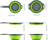 Xiaomoyu 2 Pcs Collapsible Colander with Handle Silicone Drain Basket view 2