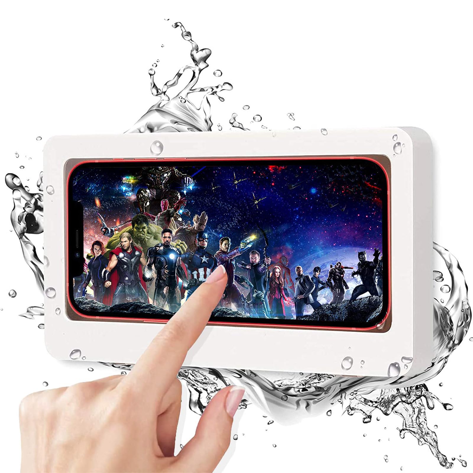 CVNRCLP Waterproof Shower Phone Holder - Wall-Mounted Case for Bathrooms, Swivel Design for Easy Access