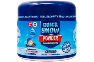 ECO GREEN SUPER ABSORBENT QUICK SNOW POWDER: Instant Snow - Makes 3.5 Gallon Magic Artificial Fake Snow - Just Add Water - Christmas Decorations Events Outdoor Indoor - STEM Slime Activities for School -Pocket Size 7.0 Oz