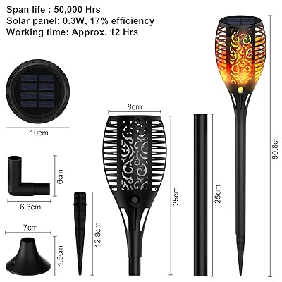 Buy Ruyilam Solar Garden Lights Outdoor 4 Pack Waterproof Solar Flickering Dancing Flame Pathway Lights Dusk To Dawn Auto On Off For Garden Patio Deck Yard Driveway Pathway Online In Turkey B08c51xwvg