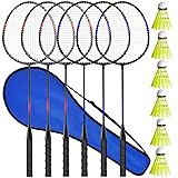 KH Badminton Rackets Set of 6,Beach Lawn Backyard